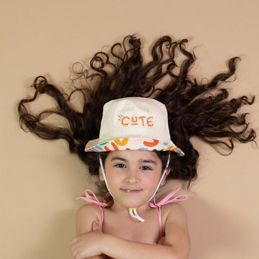 Double the Fun "CUTE" Reversible Bucket Sun Hat