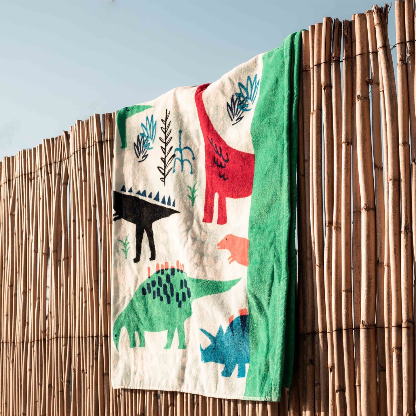 Dino Adventure Hooded Towel Poncho - Dinosaur Print