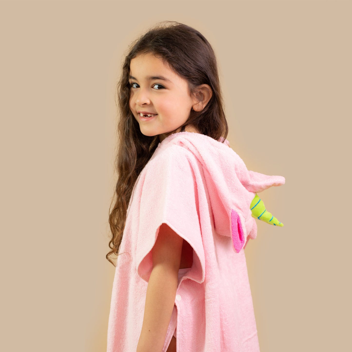 Unicorn Magic Adventure Hooded Towel Poncho - Horn Hood