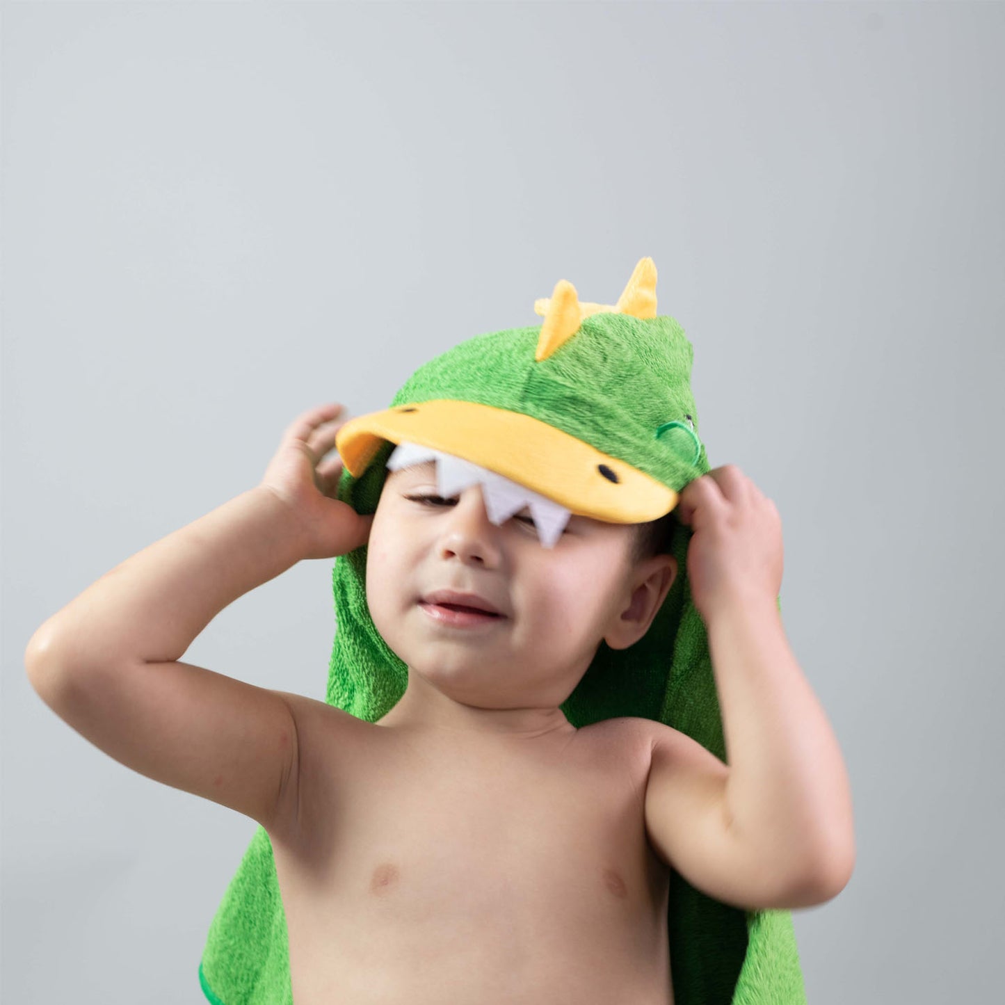 Animal Adventure Hooded Towel Poncho - Monster Teeth Hood
