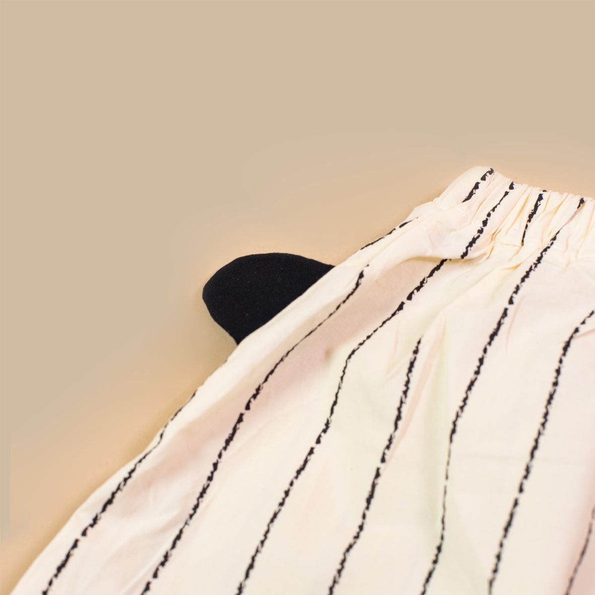 Cream stripe swimwear for him