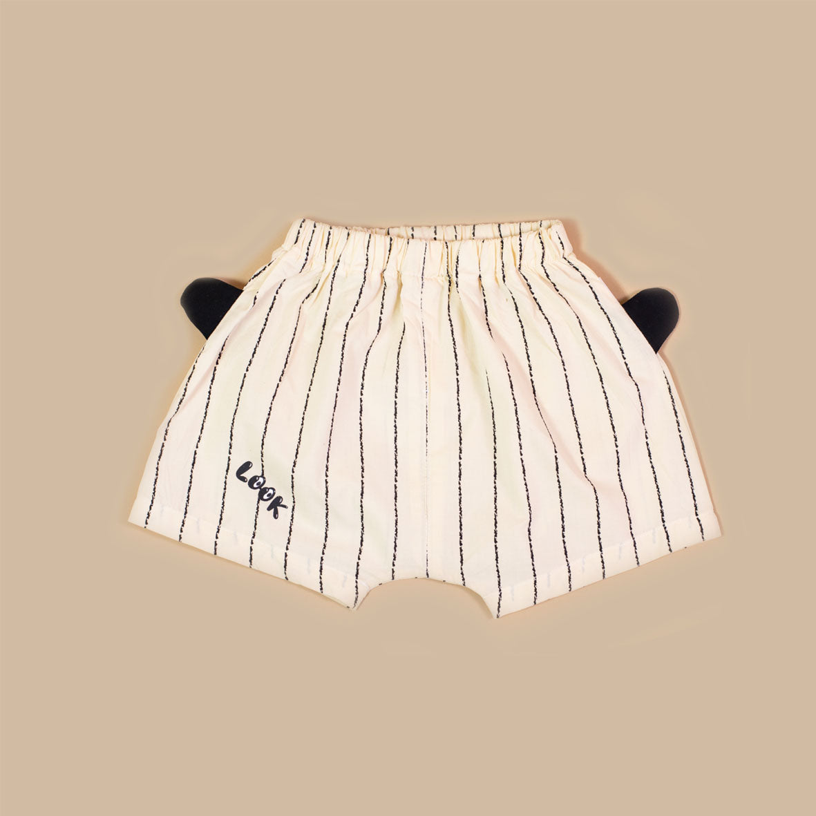 Cream stripe swimwear for him