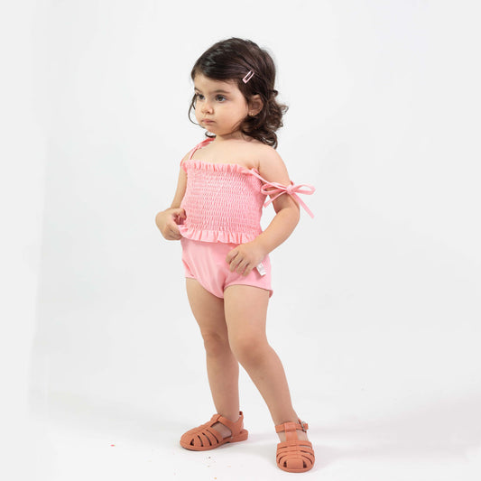 Rouched Pink Lemonade Swimwear for her
