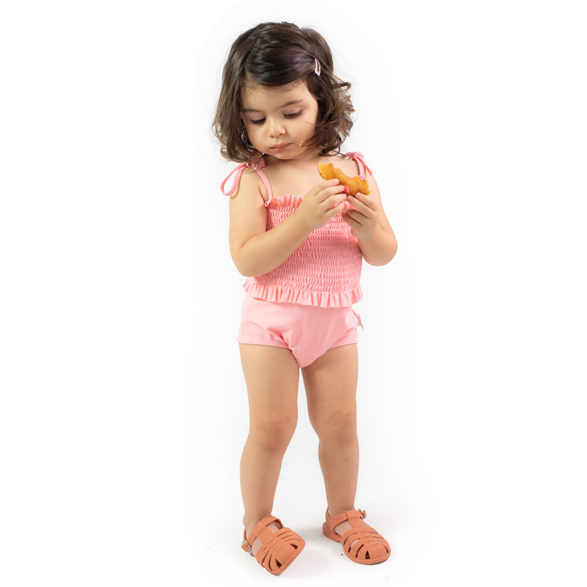 Rouched Pink Lemonade Swimwear for her